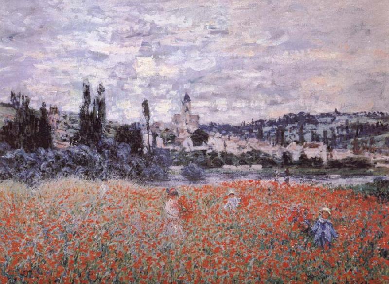 Claude Monet Poppy Field near Vetheuil oil painting picture